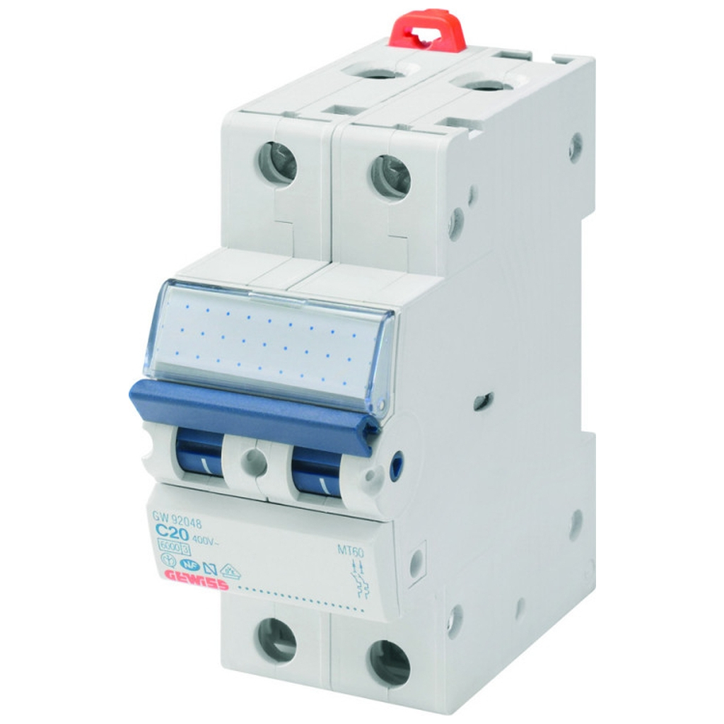 Автоматичний вимикач GEWISS 2-п. 10A 6kA С (GW92046)