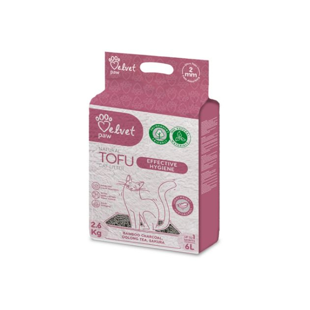 Наповнювач для туалету Velvet Paw TOFU з бамбуковим вугіллям (2 мм) 2.6 кг (TOF70054) Наповнювач для туалету Velvet Paw TOFU з бамбуковим вугіллям (2 мм) 2.6 кг (TOF70054)