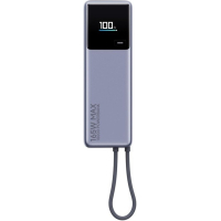 Батарея універсальна Xiaomi 10000mAh 165W Integrated Cable grey (BHR9361GL)