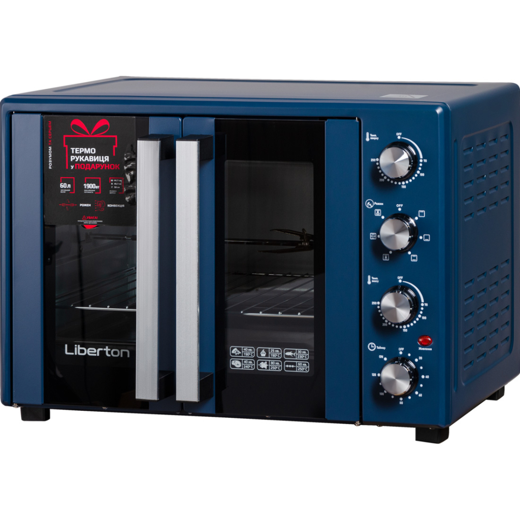 Електропіч Liberton LEO-600 Dark Blue Електропіч Liberton LEO-600 Dark Blue