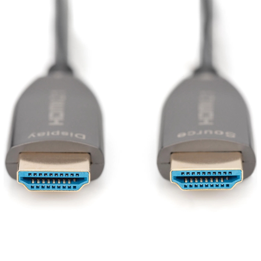 Кабель мультимедійний HDMI M to HDMI M 15m 8K AOC hybrid-fiber black Digitus (AK-330126-150-S)
