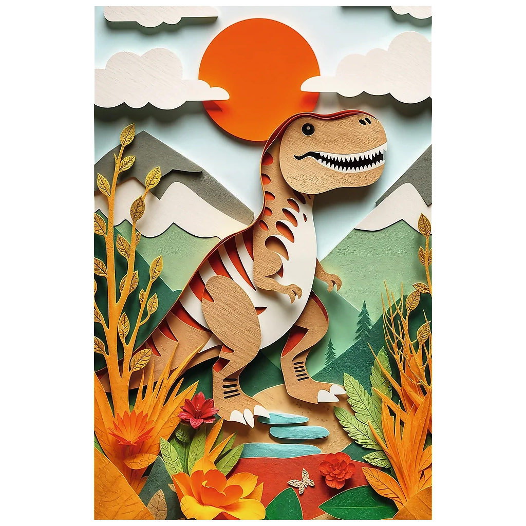 Пазл Trefl 40 річний ювілей Trefl/Мистецтво з паперу: динозавр, 160 елементів (5900511400489)
