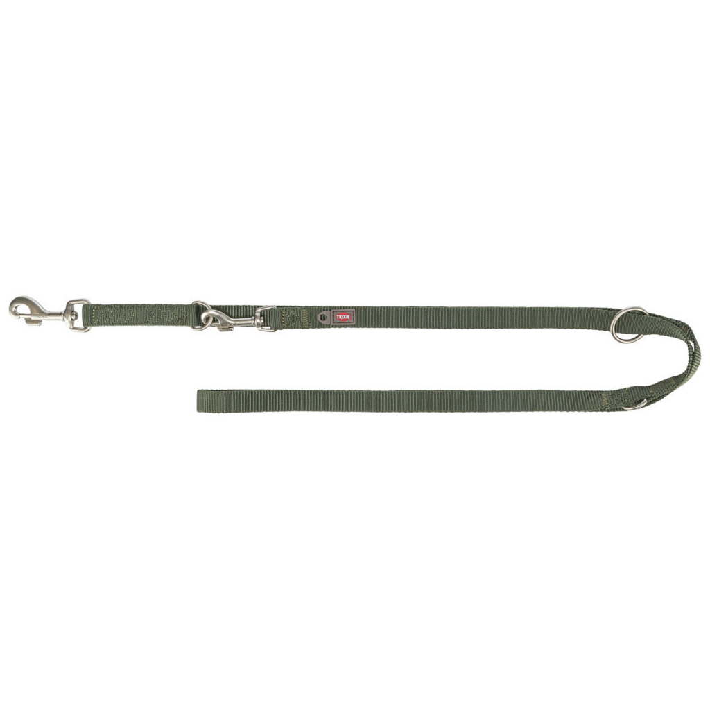Повідець для собак Trixie Premium регульований L-XL 2м/25мм оливковий (4053032671836)