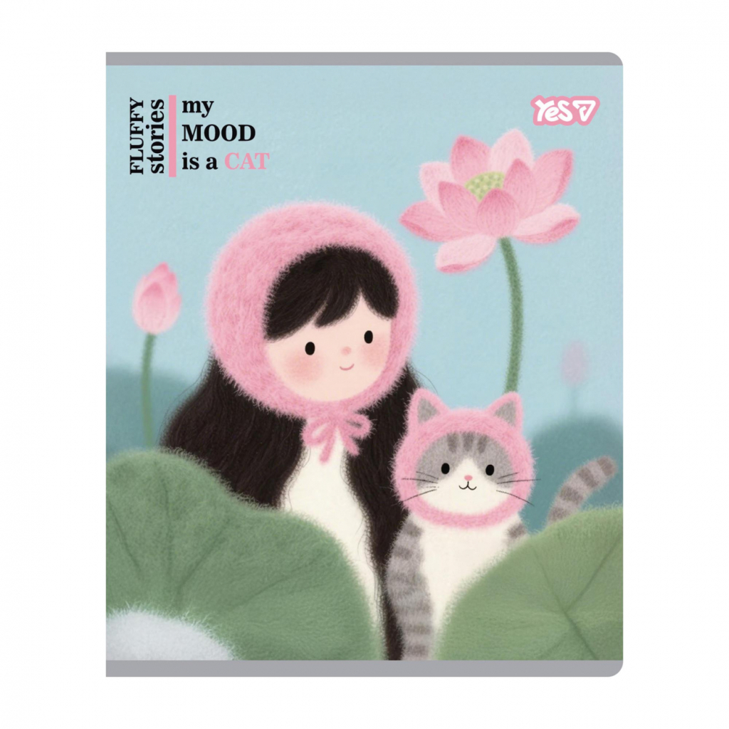 Зошит Yes My mood is a cat А5 18 аркушів клітинка (768606)