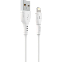 Дата кабель USB 2.0 AM to Lightning 1.0m PVC white Wibrand (WI.DC/BO1W-UL)