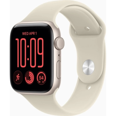 Смарт-годинник Apple Watch SE 3 2026 GPS 44mm Starlight Aluminium Case with Sand Sport Band - M/L (MJL54RK/A)