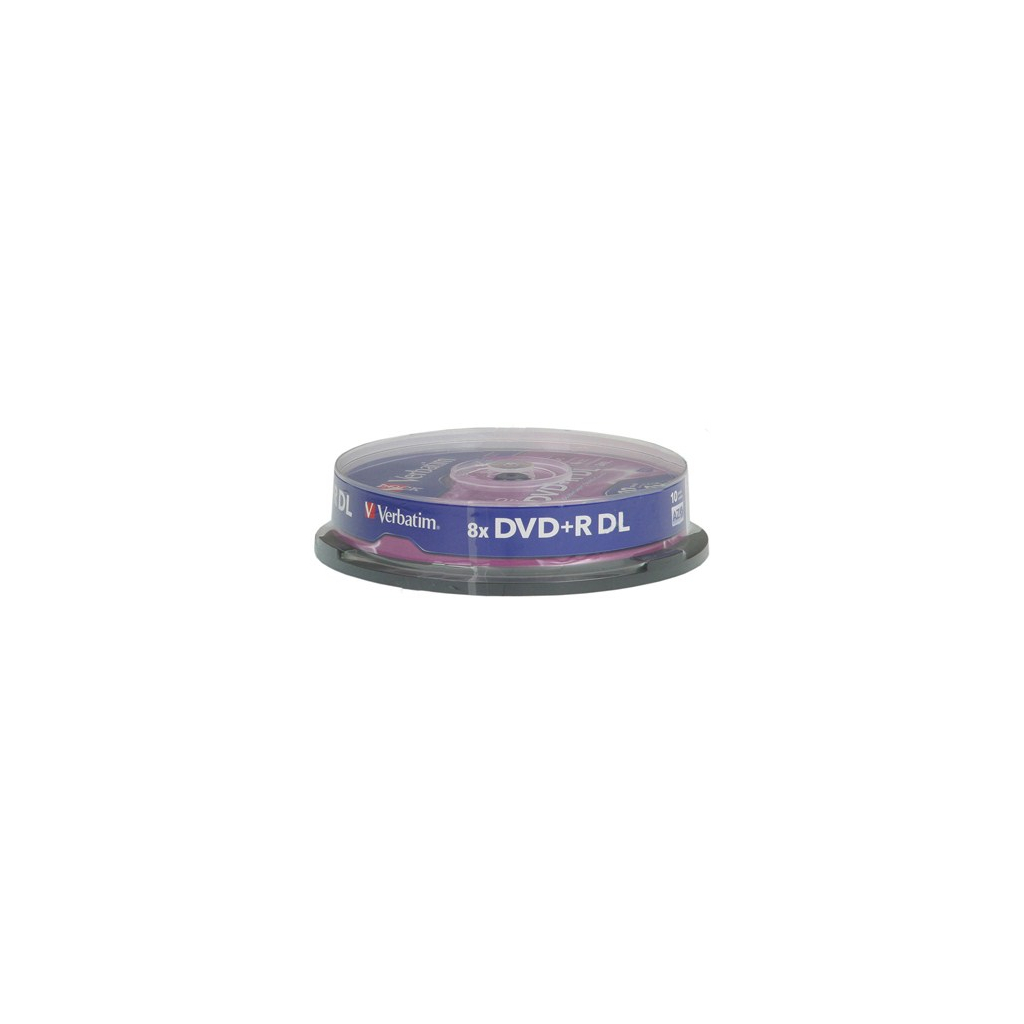 Диск DVD Verbatim 8.5Gb 8x CakeBox 10 шт Matte Silver (43666)