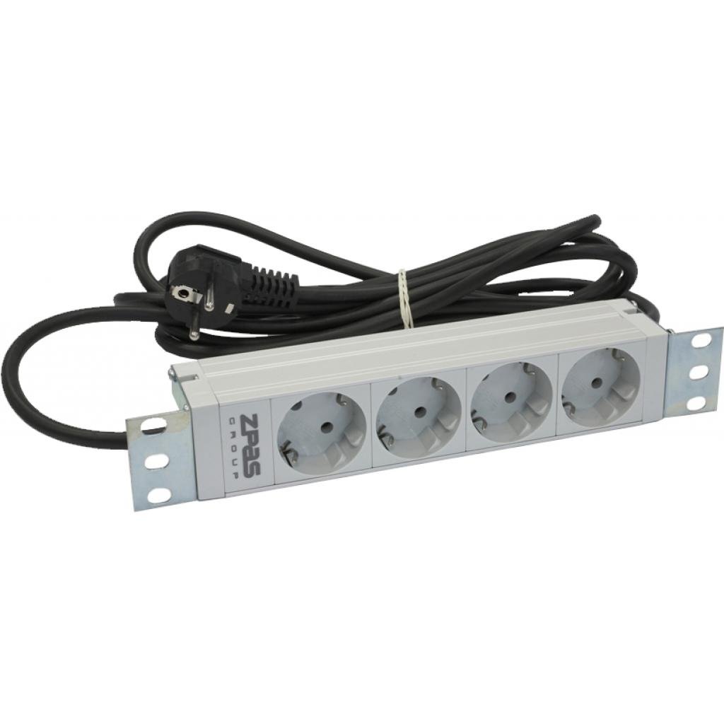 Power unit 10" 1U, 230V 4D schuko Zpas (WZ-LZ10-04-SU-000)