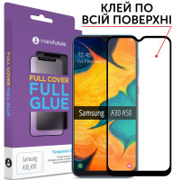 Скло захисне MakeFuture для Samsung A30 (A305)/A50 (A505) Black Full Cover Full Glue (MGF-SA305/A505)