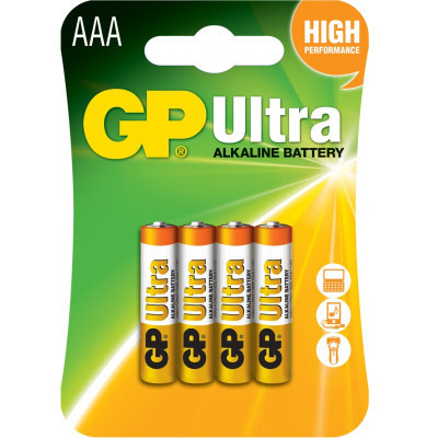 Battery Gp AAA LR03 Ultra Alkaline * 4 (24AU-U4 / 4891199027659)