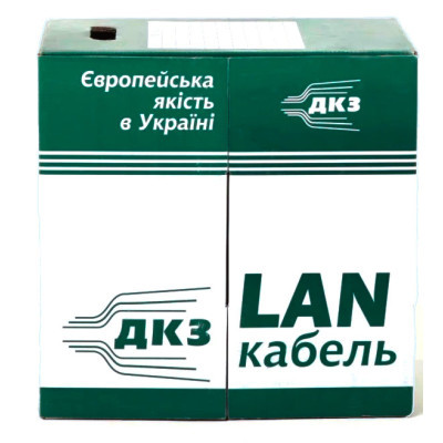 Кабель мережевий ДКЗ UTP 305м, cat.5e, КНП 4*2*0,51 [СU] outside black (19567)