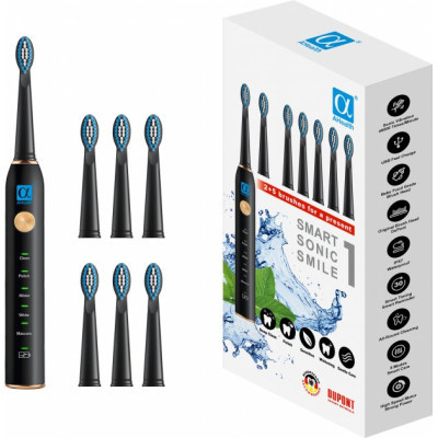 Електрична зубна щітка AHealth SMART SONIC SMILE 1 black (AHsss1b)