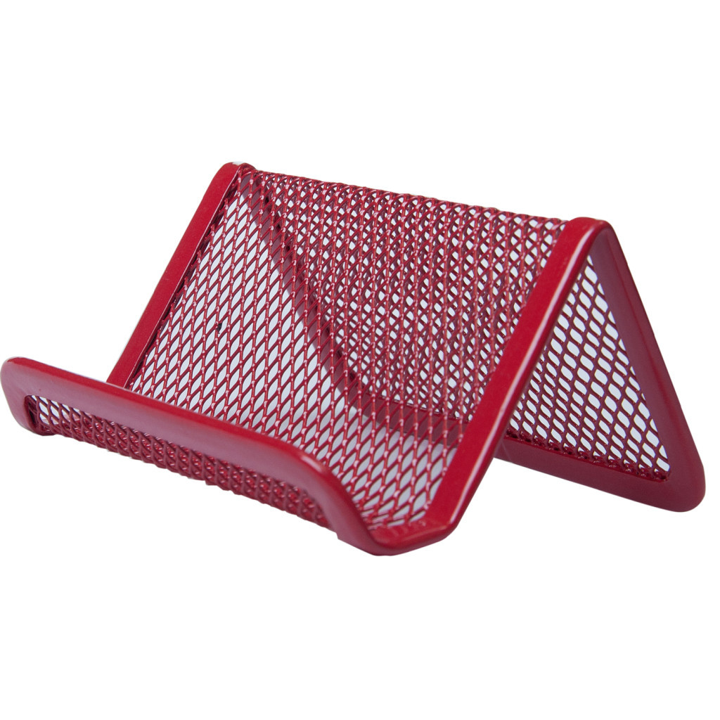 Підставка для візиток Buromax металева, червона (BM.6225-05)