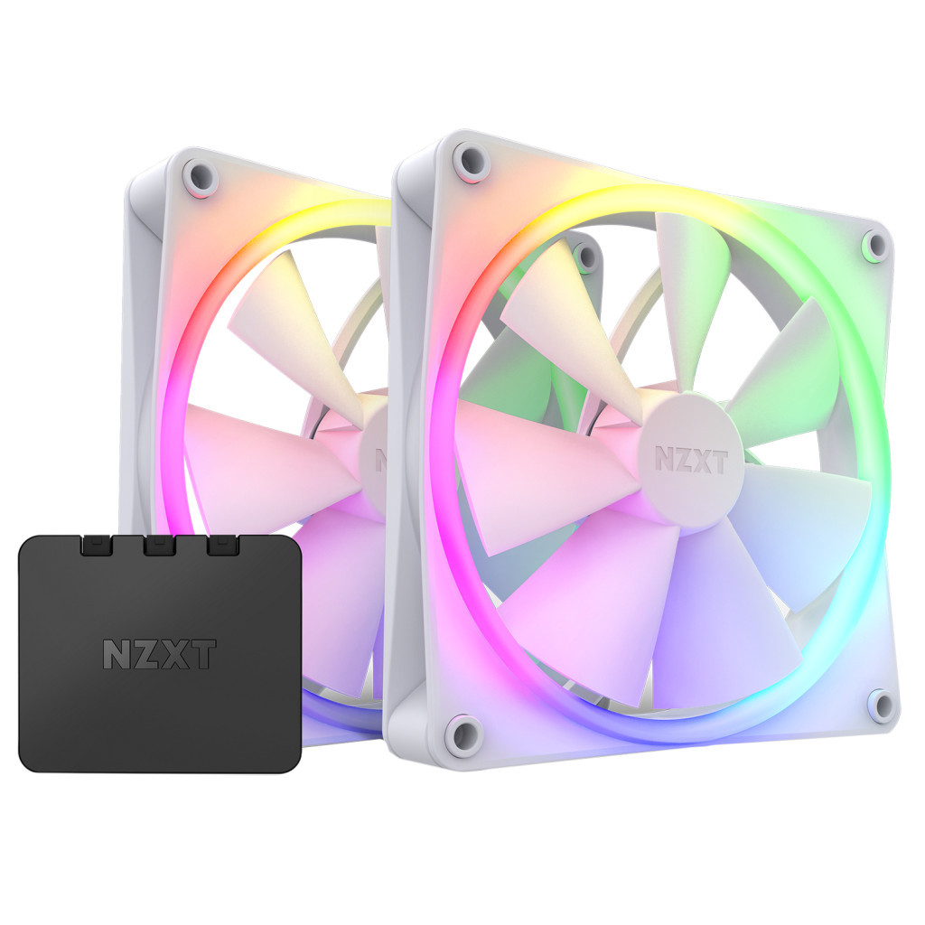 Кулер до корпусу NZXT F140RGB Twin (White) (RF-R14DF-W1)