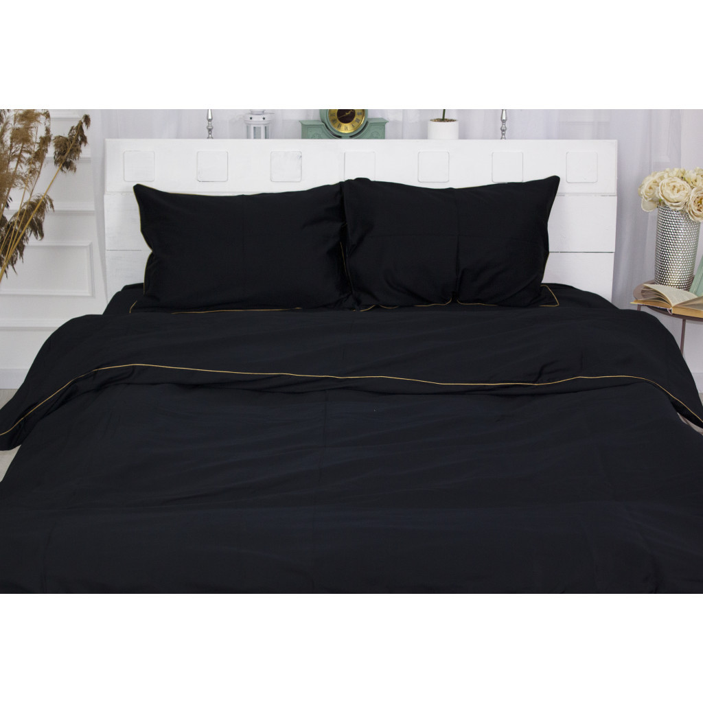Постільна білизна MirSon Сатин Premium Corner Black Pearl 160x220 (2200001484344)