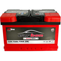 Car battery CARBON 75 Ah/12V low Euro (CRB75-00L)