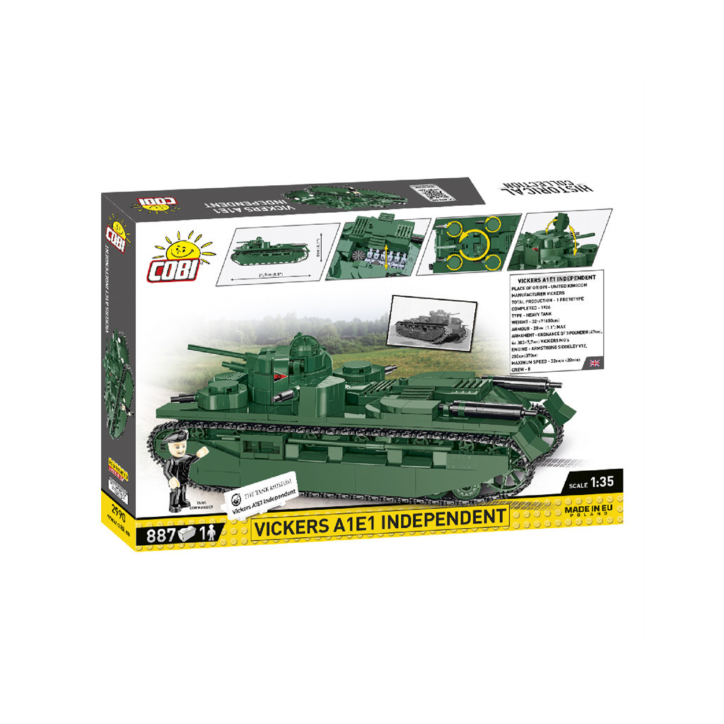 Конструктор Cobi Перша Світова Війна Танк Віккерс A1E1 Незалежний, 886 деталей (COBI-2990) Конструктор Cobi Перша Світова Війна Танк Віккерс A1E1 Незалежний, 886 деталей (COBI-2990)