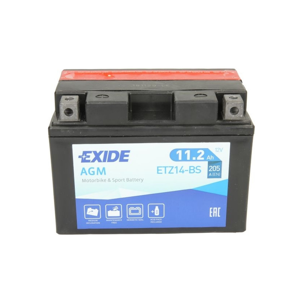 Акумулятор автомобільний EXIDE AGM 11,2Ah (+/-) (205EN) (ETZ14-BS) Акумулятор автомобільний EXIDE AGM 11,2Ah (+/-) (205EN) (ETZ14-BS)