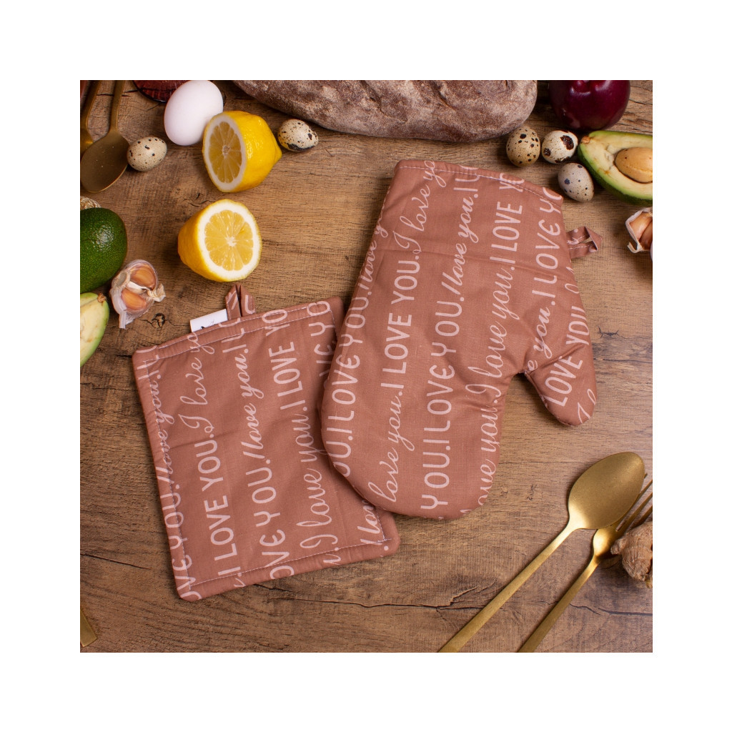 Кухонна прихватка MirSon Набір №7002 бязь прихватка 17х17 см + рукавичка-прихватка 27х17 см (2200006772699)