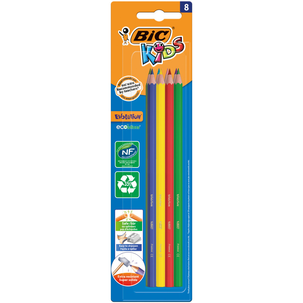 Олівці кольорові Bic Kids Evolution 8 шт (bc9464831) Олівці кольорові Bic Kids Evolution 8 шт (bc9464831)