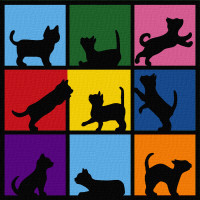 Картина по номерам Rosa Star Cats 15 х 15 см, з мольбертом (4823098540595)