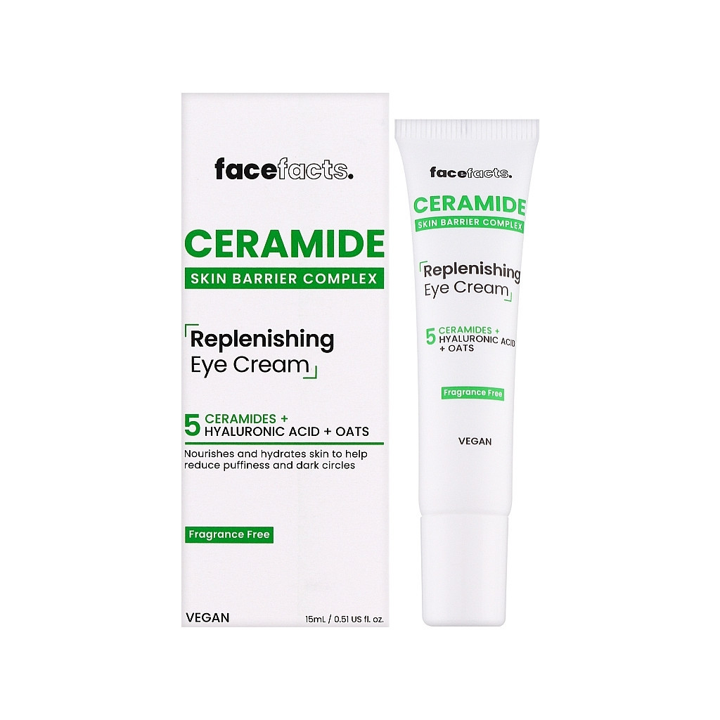 Крем для шкіри навколо очей Face Facts Ceramide Replenishing Eye Cream Відновлювальний з керамідами 15 мл (5031413928600)