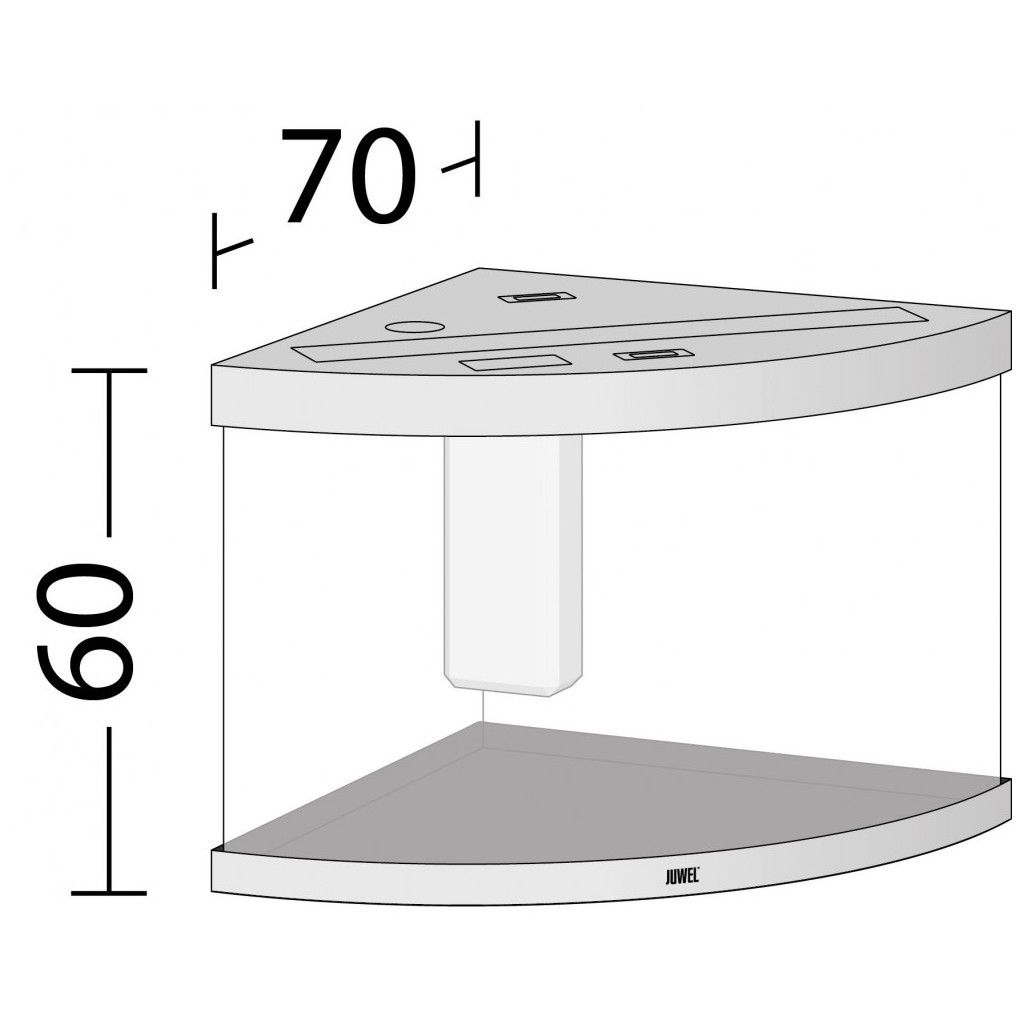 Акваріум Juwel Trigon 190 LED 99x60x70 см 190 л кутовий (чорний) (4022573163506)