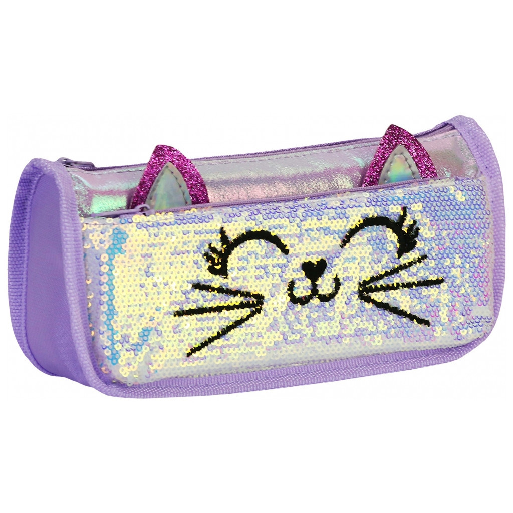 Пенал Cool For School 2 відділення з блискітками Блакитний (CF6706-blue) Пенал Cool For School 2 відділення з блискітками Блакитний (CF6706-blue)