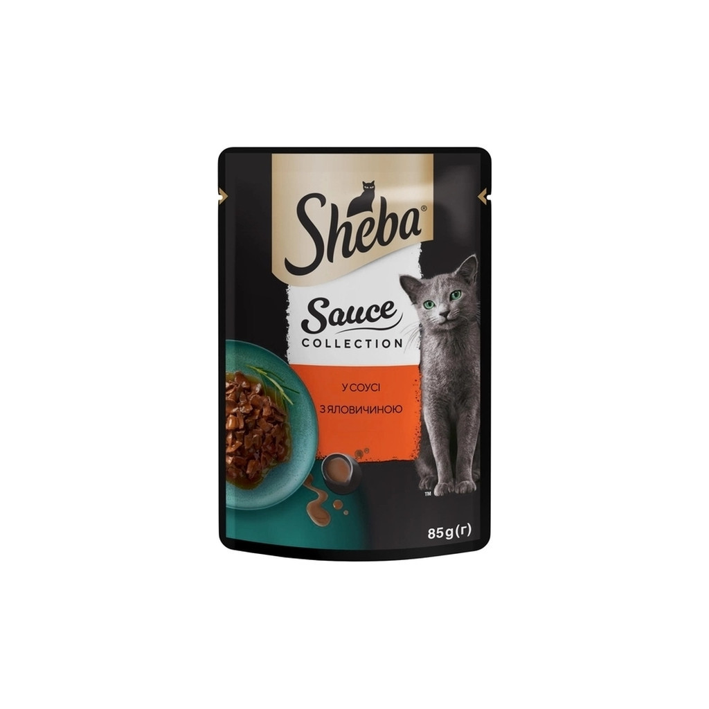 Вологий корм для собак Sheba з яловичиною в соусі 85 г (4770608264406)