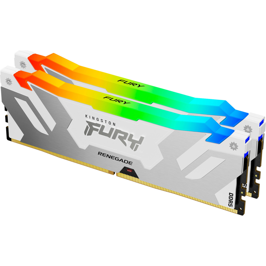 Модуль пам'яті для комп'ютера DDR5 32GB (2x16GB) 8000 MHz Renegade RGB White XMP Kingston Fury (ex.HyperX) (KF580C38RWAK2-32) Модуль пам'яті для комп'ютера DDR5 32GB (2x16GB) 8000 MHz Renegade RGB White XMP Kingston Fury (ex.HyperX) (KF580C38RWAK2-32)