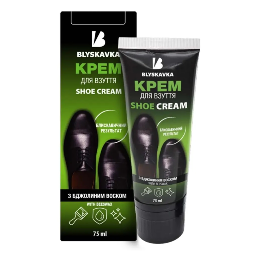 Крем для взуття Blyskavka З аплікатором Коричневий 75 мл (4820055140294)