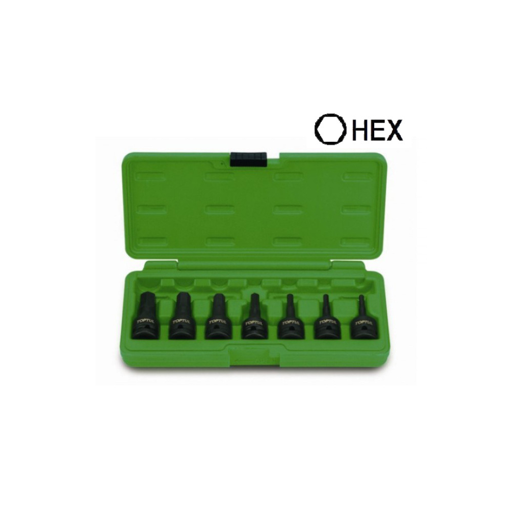 Набір головок Toptul ударних HEX 1/2" 4-14мм 7 шт. (GDAI0702)