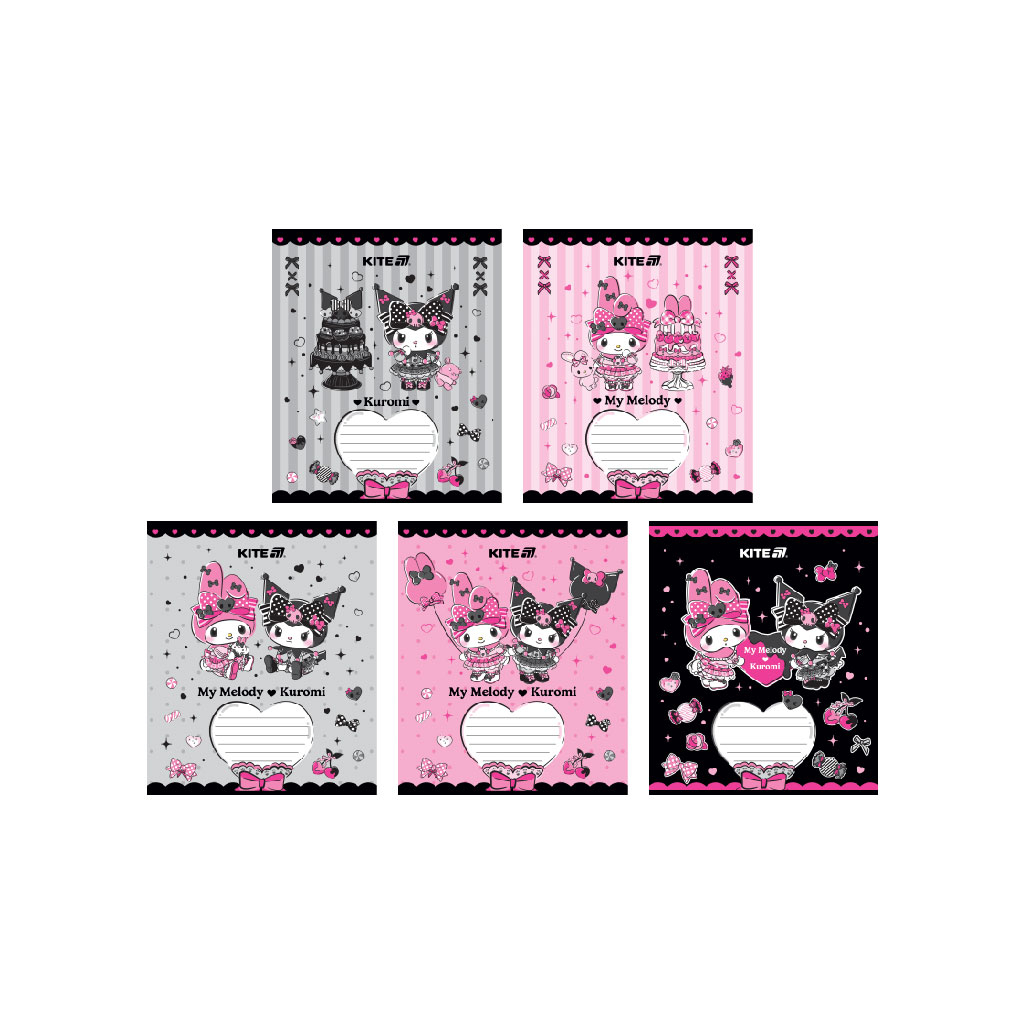 Зошит Kite Kuromi, 18 аркушів, клітинка (HK25-236-2)