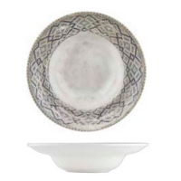 By Bone series "Rug" plate for pasta with a raised side 25 cm (RUG-ZT-25-CK)