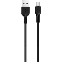 Дата кабель USB 2.0 AM to Micro 5P 2.0m 2A PVC X20 black HOCO (6957531068884)