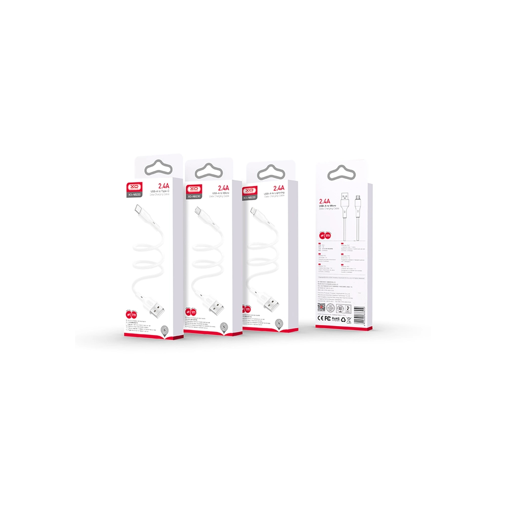 Дата кабель USB 2.0 AM to Lightning 1.0m white XO (NB230-AI.white)
