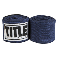 Bandage for sports Title Boxing Select 180" Semi Elastic Mexican 4.5m Navy (SMHW XL NV)