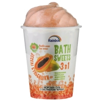 Бомбочка для ванни AquaShine Rainbow Набір Веселі бульбашки Бомба-кекс для ванн і Морська сіль з екстрактом череди (4820240940371)