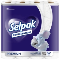Toilet paper Selpak Professional Premium 3 layers 32 rolls (8690530071094)