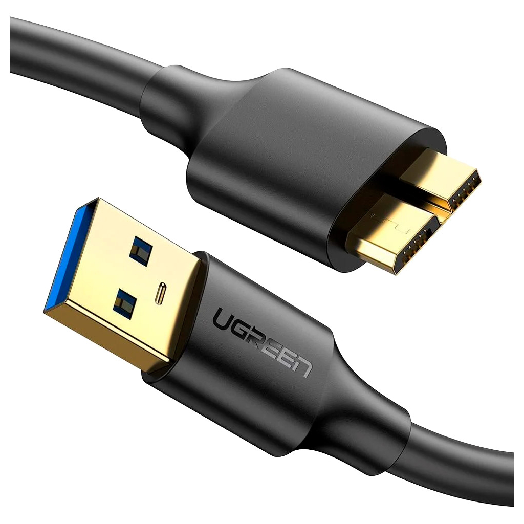 Дата кабель USB 3.0 AM to Micro B 0.5m US130 black Ugreen (10840)