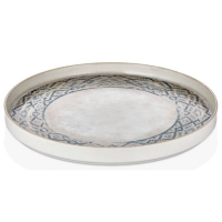Plate By Bone series "Rug" with a 90° edge 23 cm (RUG-HL-23-RD)