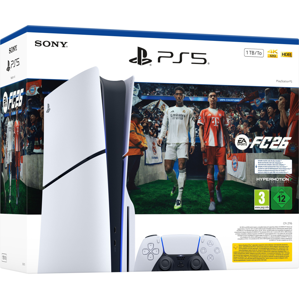Ігрова консоль Sony Playstation 5 Slim Blu-ray 825GB (+EA SPORTS FC 26) (1000049854) Ігрова консоль Sony Playstation 5 Slim Blu-ray 825GB (+EA SPORTS FC 26) (1000049854)