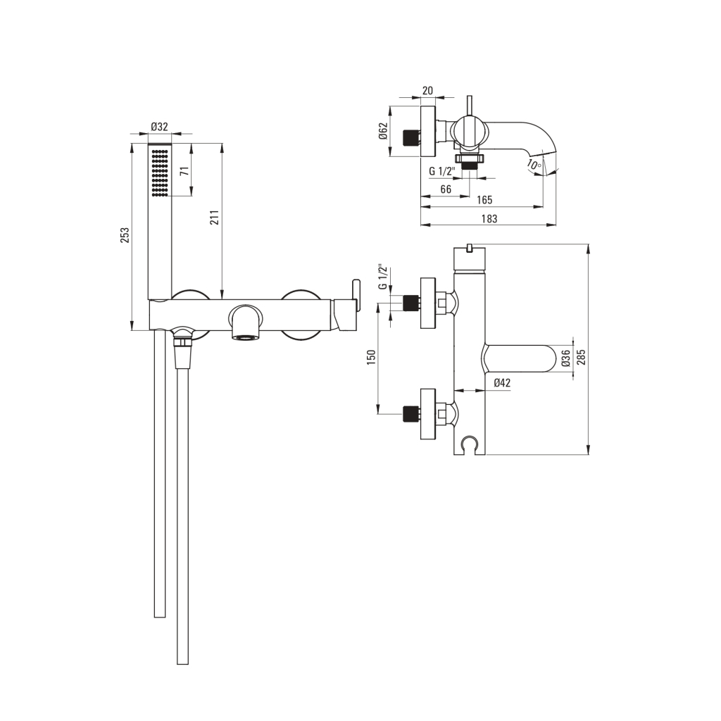 Душовий гарнітур Deante Silia (BQS_D11M)
