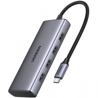 Порт-реплікатор Ugreen Dock CM498 USB 3.0 Type-C -> 1хUSB-A 3.0/3хUSB-A 2.0/2xHDMI 4K 30Гц PD (35897)