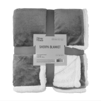 ARDESTO Sherpa plaid 100% polyester, gray 160x200 cm (ART0203SH)