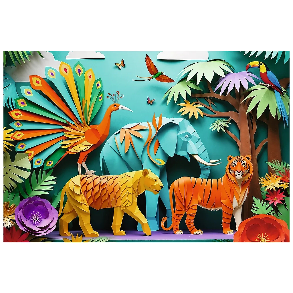 Пазл Trefl 40 річний ювілей Trefl/Мистецтво з паперу: джунглі, 160 елементів (5900511400519)