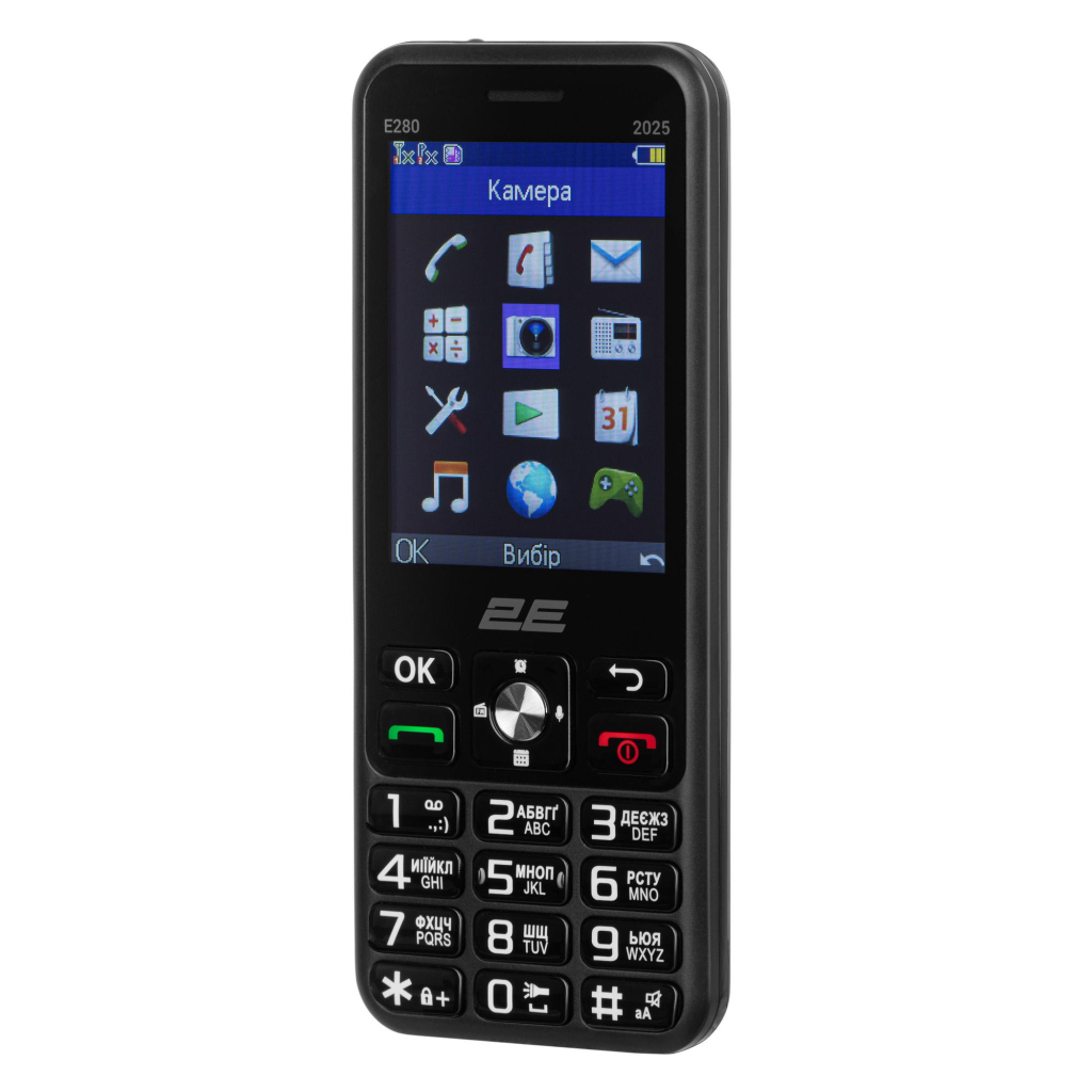 Мобільний телефон 2E E280 2025 Black + Батарея (794300868957) Мобільний телефон 2E E280 2025 Black + Батарея (794300868957)