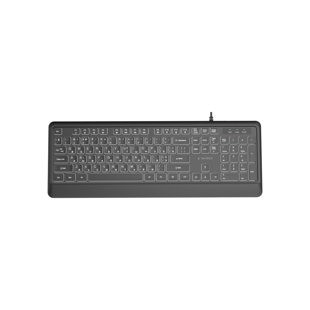 Клавіатура Gembird Slim Multimedia USB Black (KB-MCH-05-CYRL)