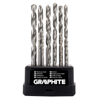 Graphite drill set for metal, HSS-G, 1.5–6.5 mm, case, 13 pcs (54T915)