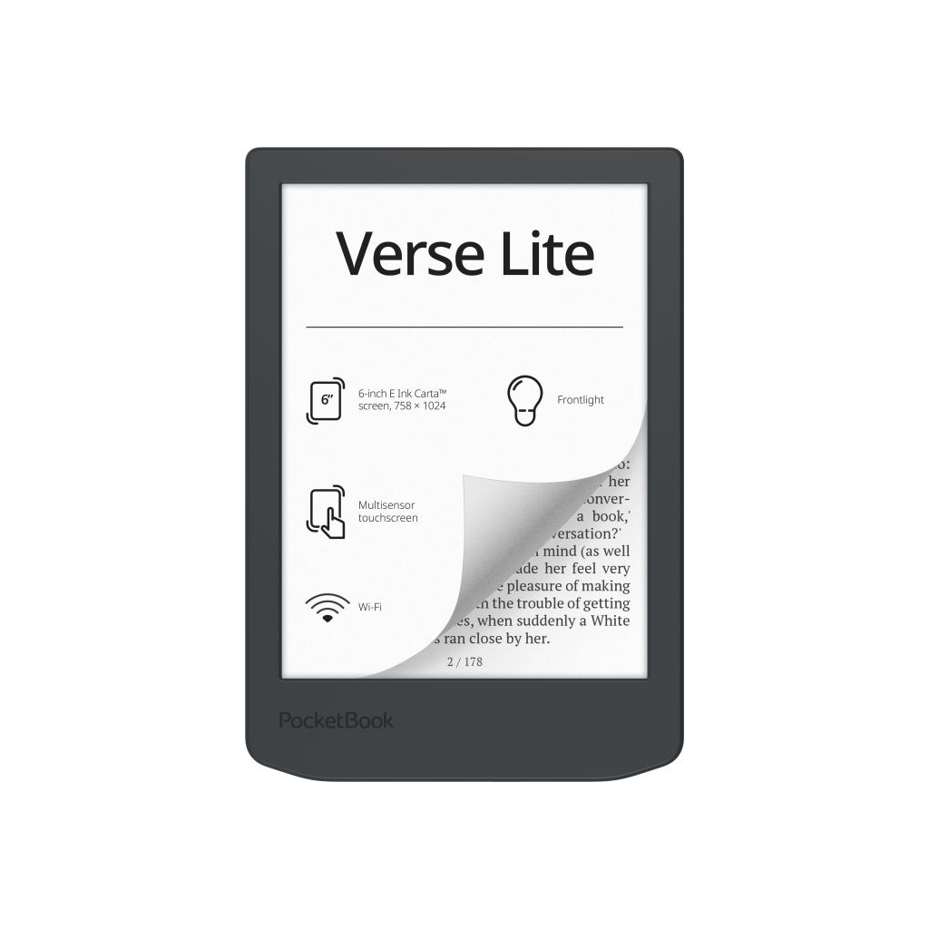 Електронна книга Pocketbook 619 Verse Lite, Midnight Grey (PB619-T-WW)